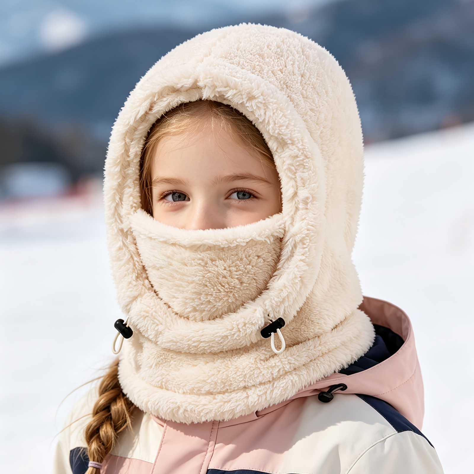 Youngsters' Adjustable Drawstring Balaclava Hat for Outdoor Activities