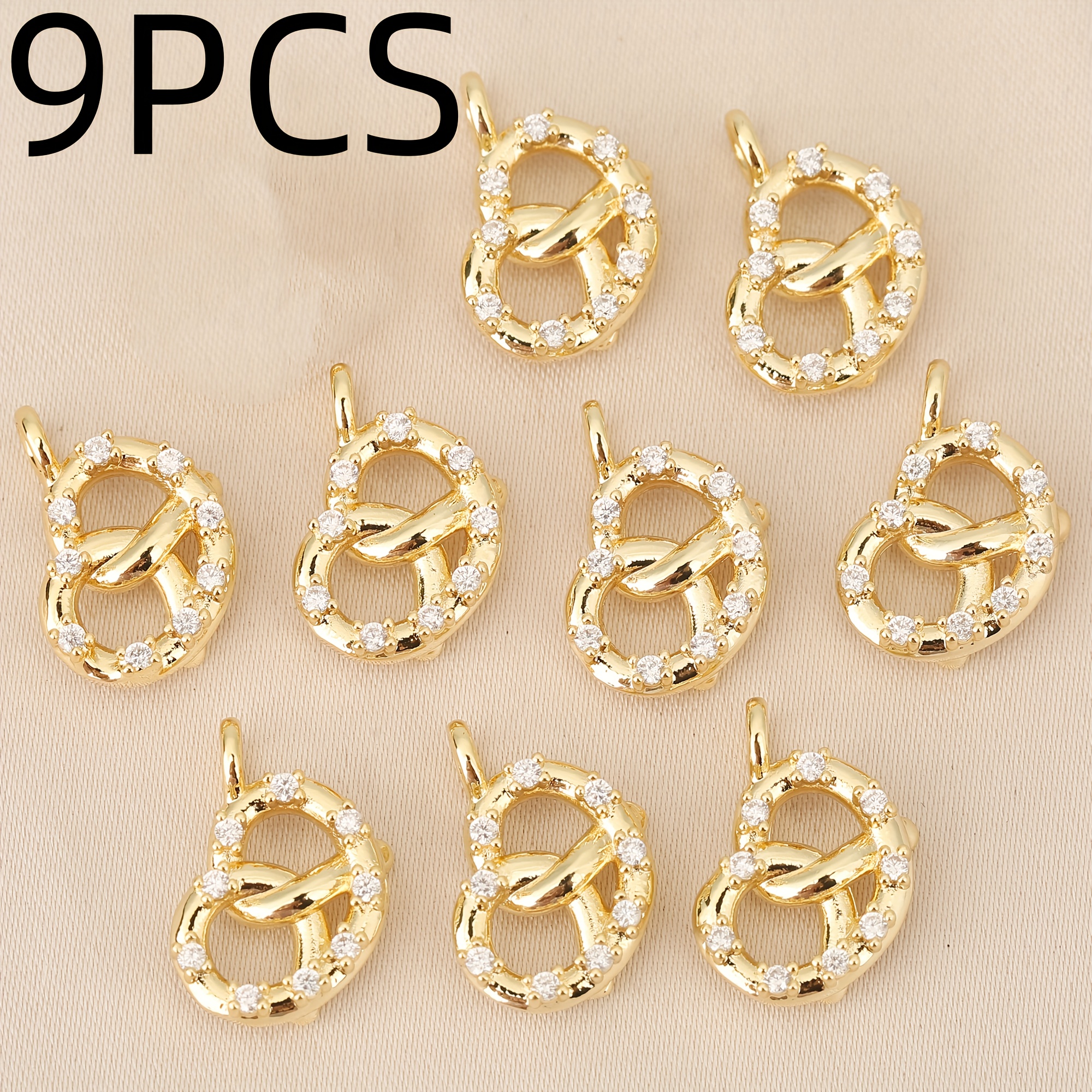 E-shop 9-teiliges, europäisch-amerikanisches Fashion-Set - Kupfer mit Zirkonia-Einlage - Exquisite geometrische Kettenschmuck- und Anhänger - Unisex,