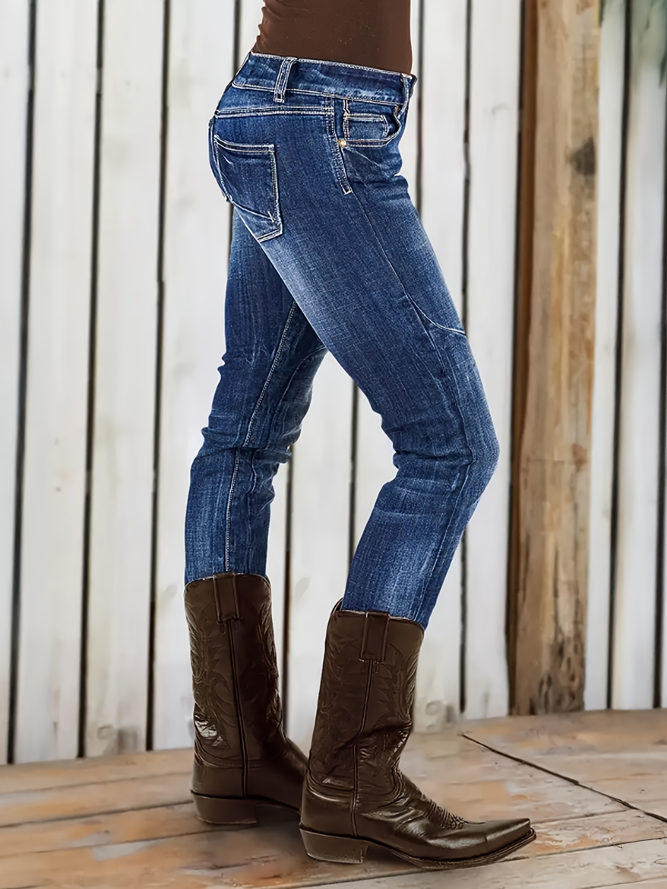 womens vintage western cowgirl jeans classic Temu Australia