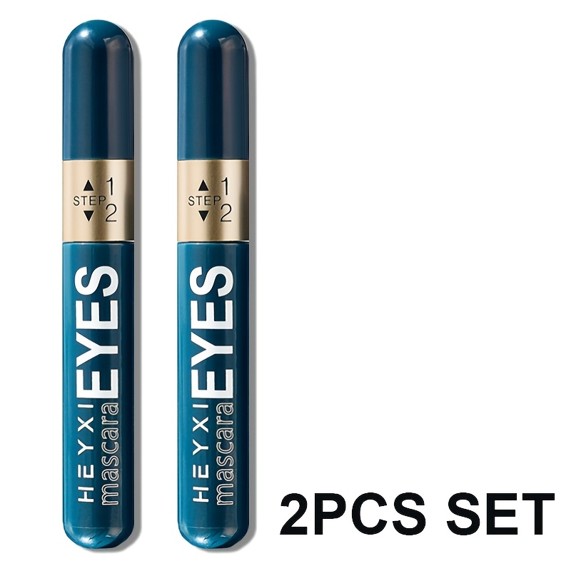 Heyxi 2pcs 2-in-1 Multi-effect Mascara, Natural Length And Volume, Thick And Mascara, , Long-lasting , Suitable For Beginners, Eye Makeup