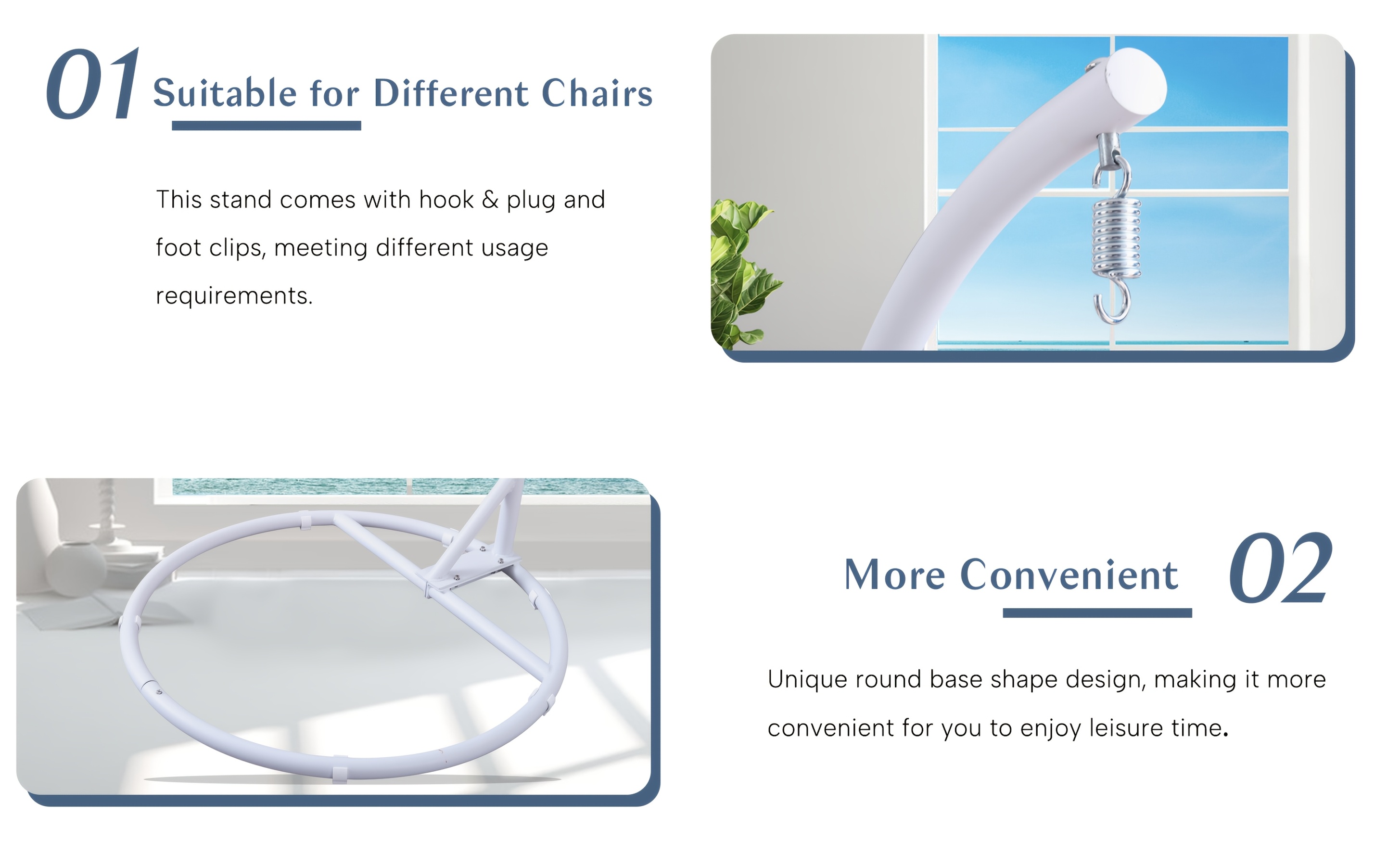 macrame hammock swing chair set including cushion and round base heavy duty hanging stand for outdoor patio garden   details 2