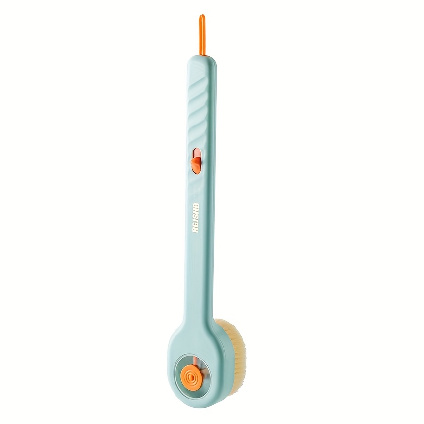 1pc Liquid-filled Soft-bristle Bath Brush, In , Equipped With A Back Scrubber And Long , Suitable For Bathing Use. Long-handled Bath Brush, Comfortable Design, Multi-functional Bath Brush
