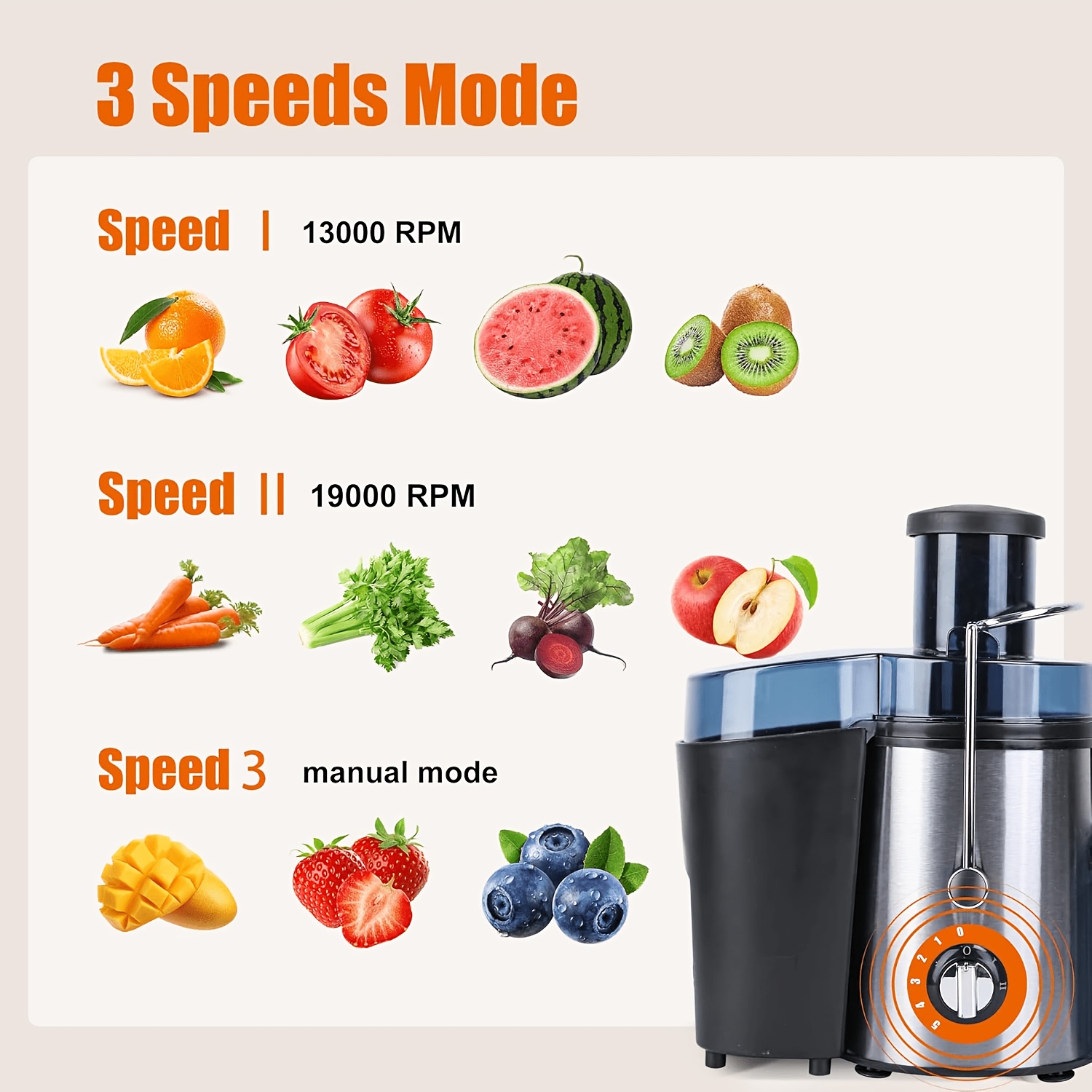 Multi-Functional Juicer, Blender, 3-Inch Wide Mouth for Vegetables... product image 10