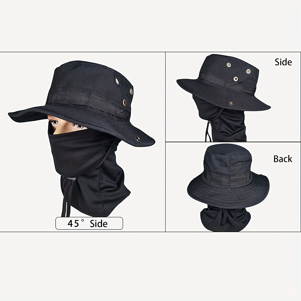 1 Set Camouflage Sunshade Fisherman Bucket Hat And Solid Color