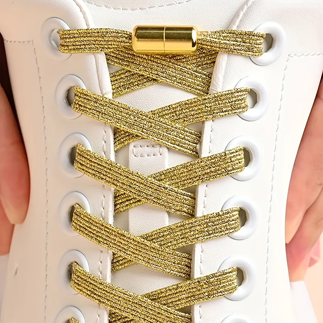 No-Tie Gold Shoelaces