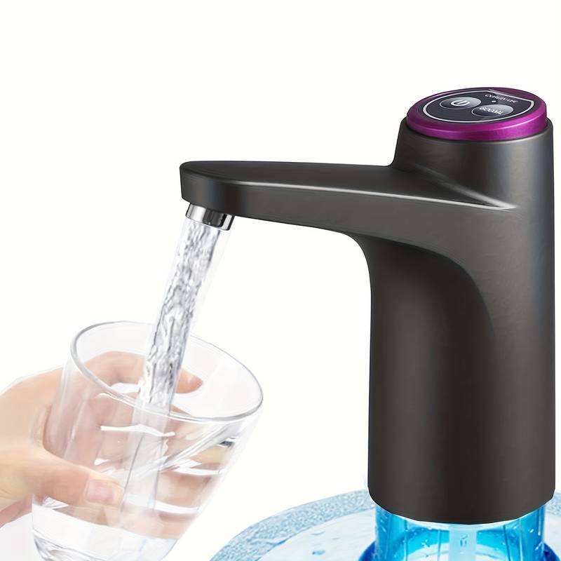 Distributeur D'eau électrique Pour Bouteille - Pompe Automatique à Bouton - Alimentation USB (batterie Incluse) - Compact, Pour Bureau Ou Maison - Blanc