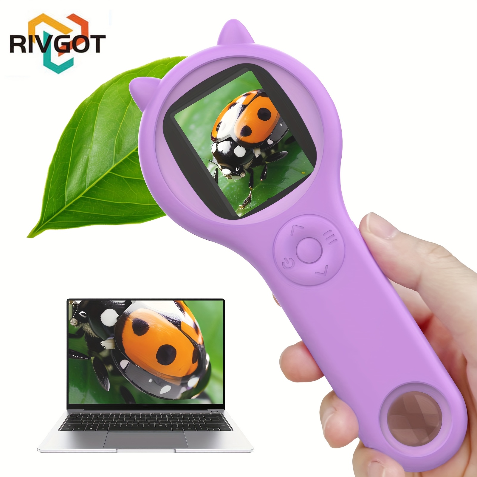 item picture   childrens microscope 500  macro handheld microscope educational science set outdoor exploration photography toys usb birthday gifts for boys and girls thanksgiving halloween christmas holiday gifts