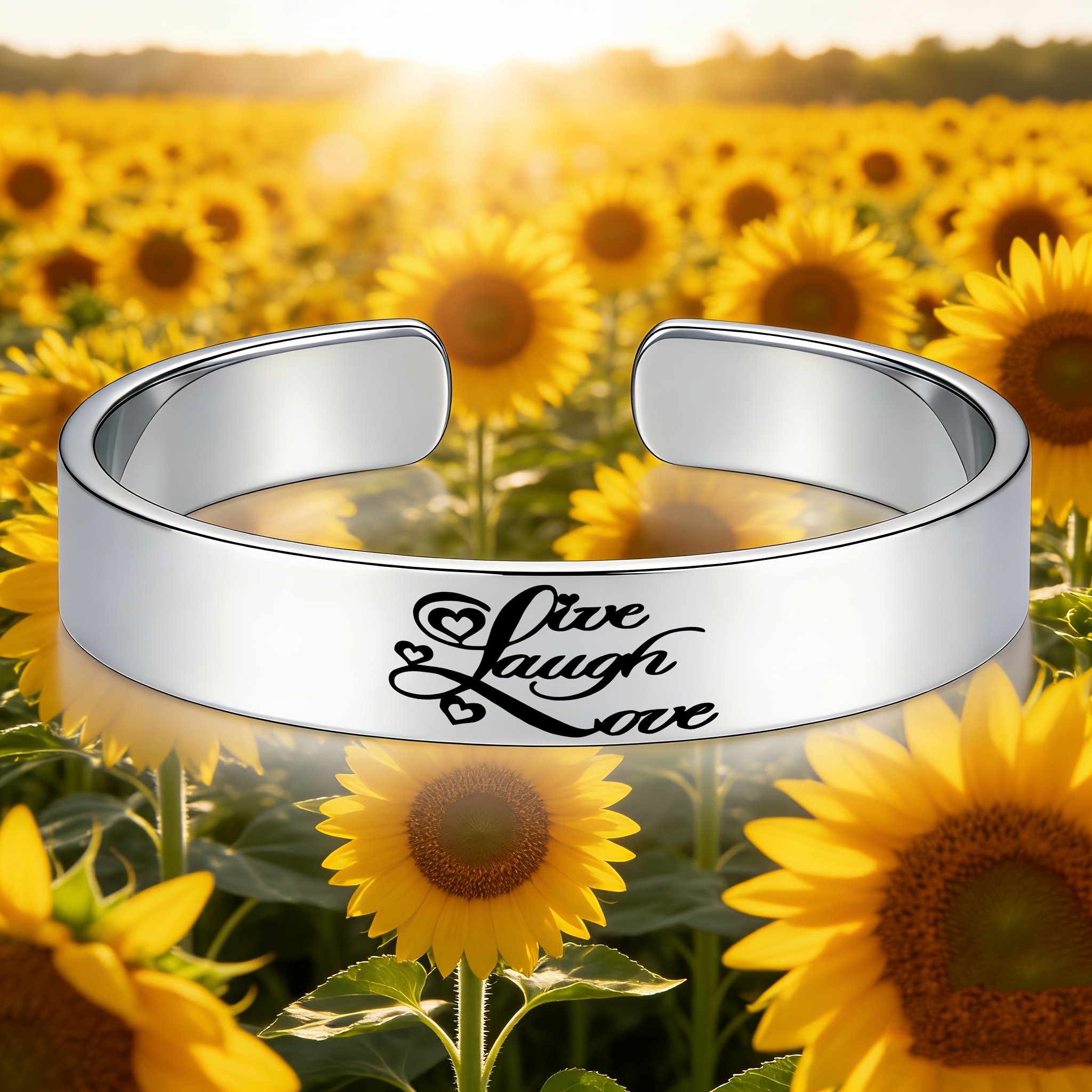 Inspirational 304 Stainless Steel Open Bracelet