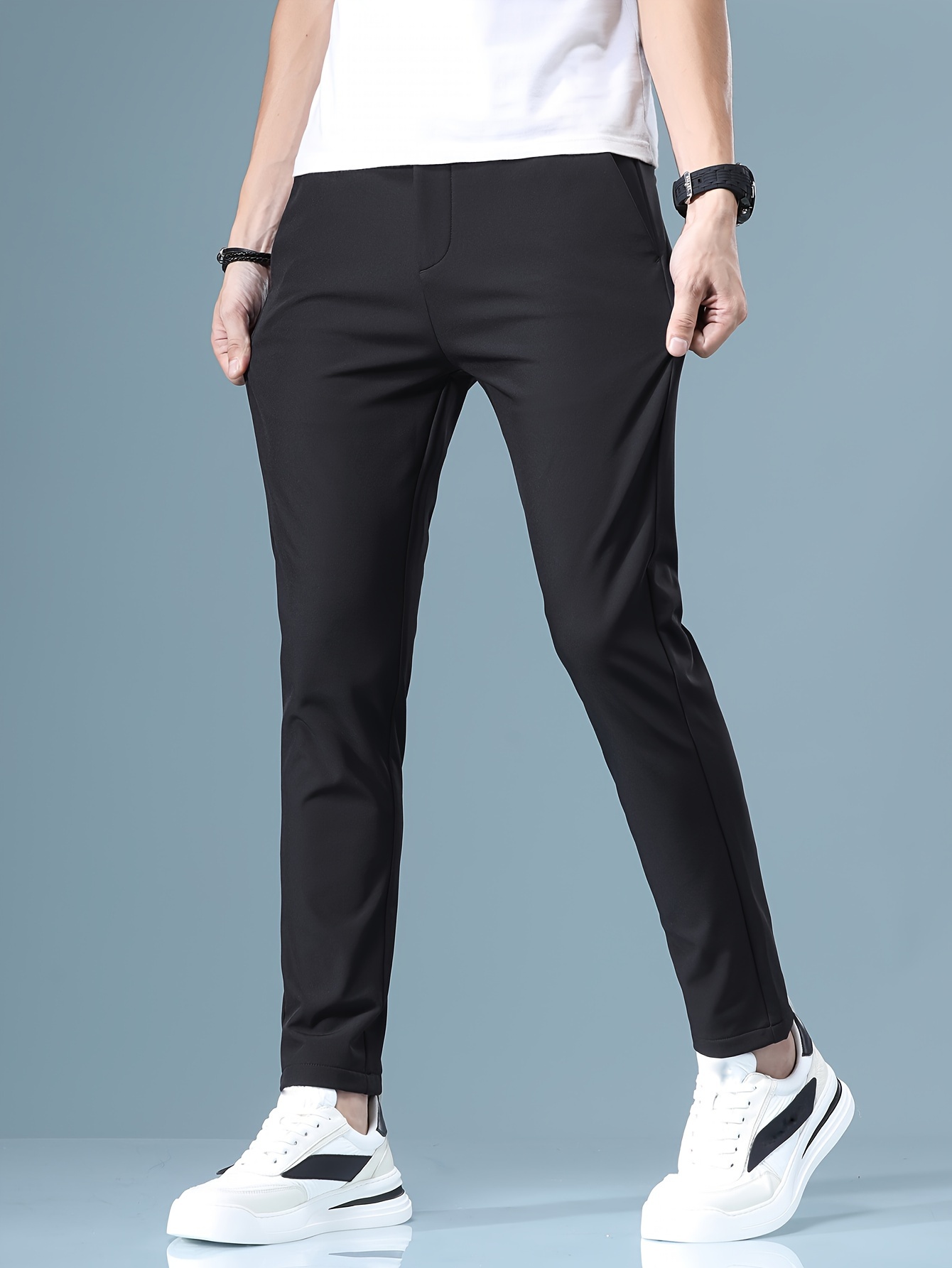 ankle length dress pants mens Antonios Ankle-Length Slim Casual Pants for Men - Brown - Size 36W / XL / 52 EUR main image 1