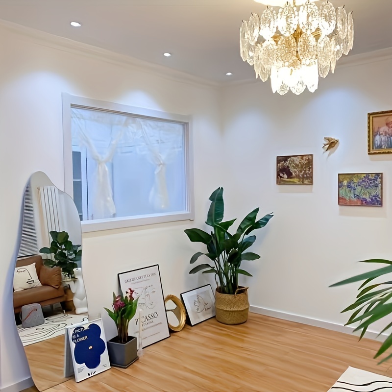 unique asymmetrical wall   frameless curvy   room bathroom entryway decor   accent with   hook irregular details 2