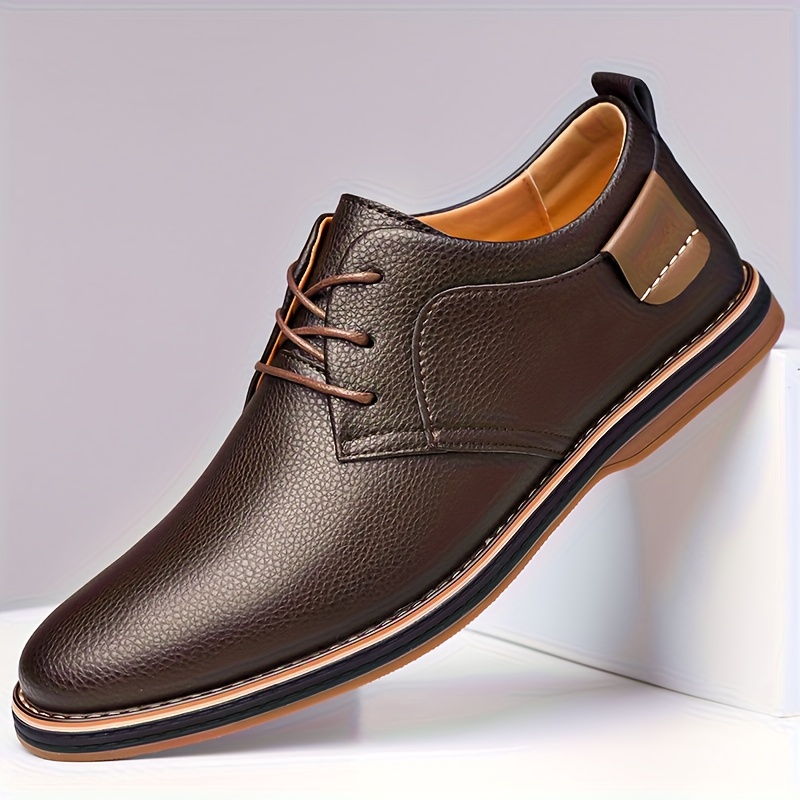 Zapatos formales de hombre con cordones y corte bajo, estilo británico, ideales para bodas y fiestas casuales