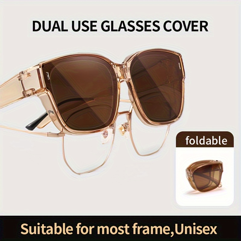 Polarized stainless steel frame sunglasses- foldable anti-glare
