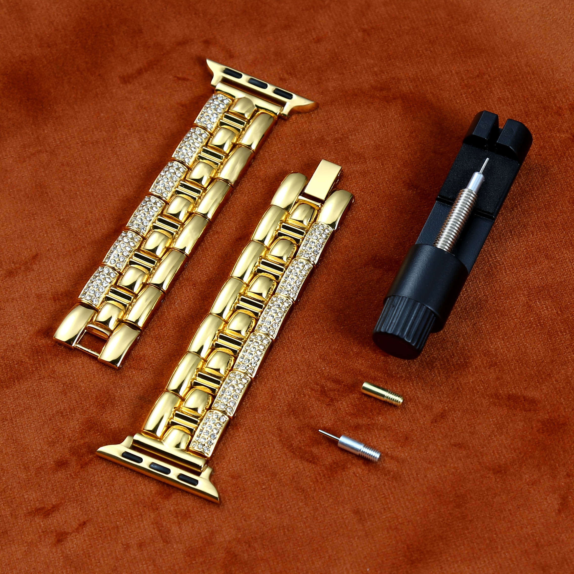 New Metal Watch Strap, Diamond Studded Design For Watch Compatible With For Iwatch S10/ultra 1//s9/s8/s7/s6/s5//se/s3/s2/s1 Ideal Gift For , Suitable For Work/office/fitness/parties