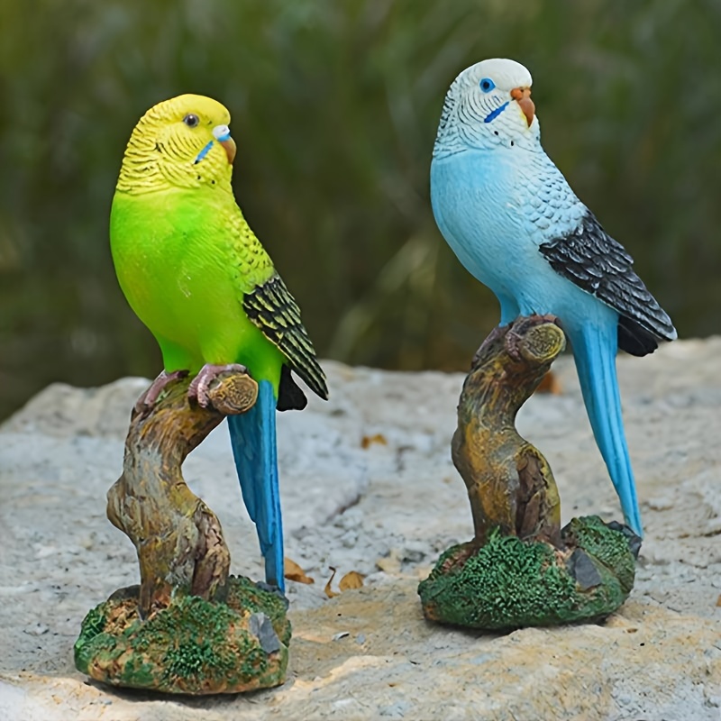 

1pc, Lifelike Parrot Resin Statues, Artistic Decor Figurines, Fun & Vibrant Bird Ornaments For Patio, Lawn Or Garden, Outdoor Gardening Gift
