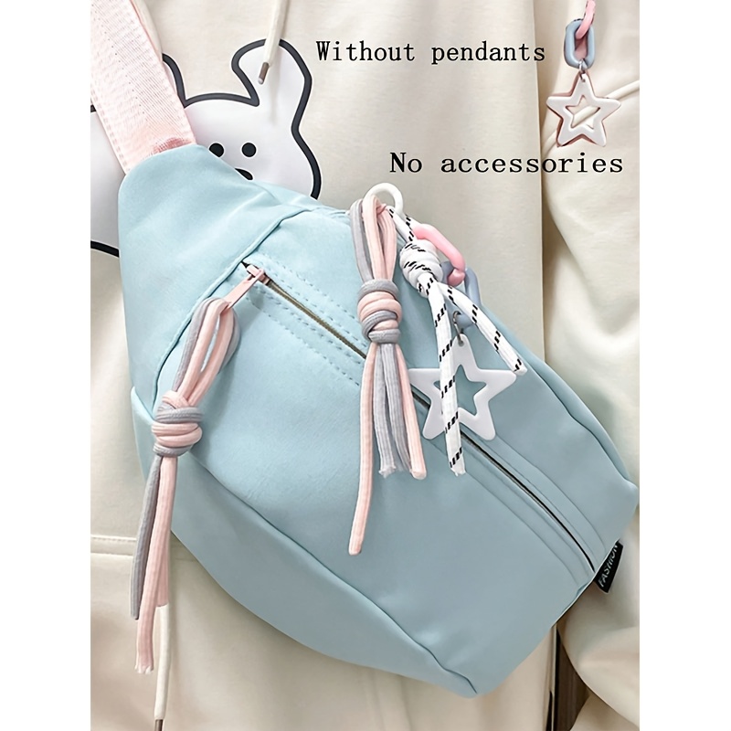 Image of Nylon Casual Bag For Women, Crossbody Bag, Backpack, Unisex Sports Chest Bag, Niche Versatile Instagram-style Waist Bag, No Pendants