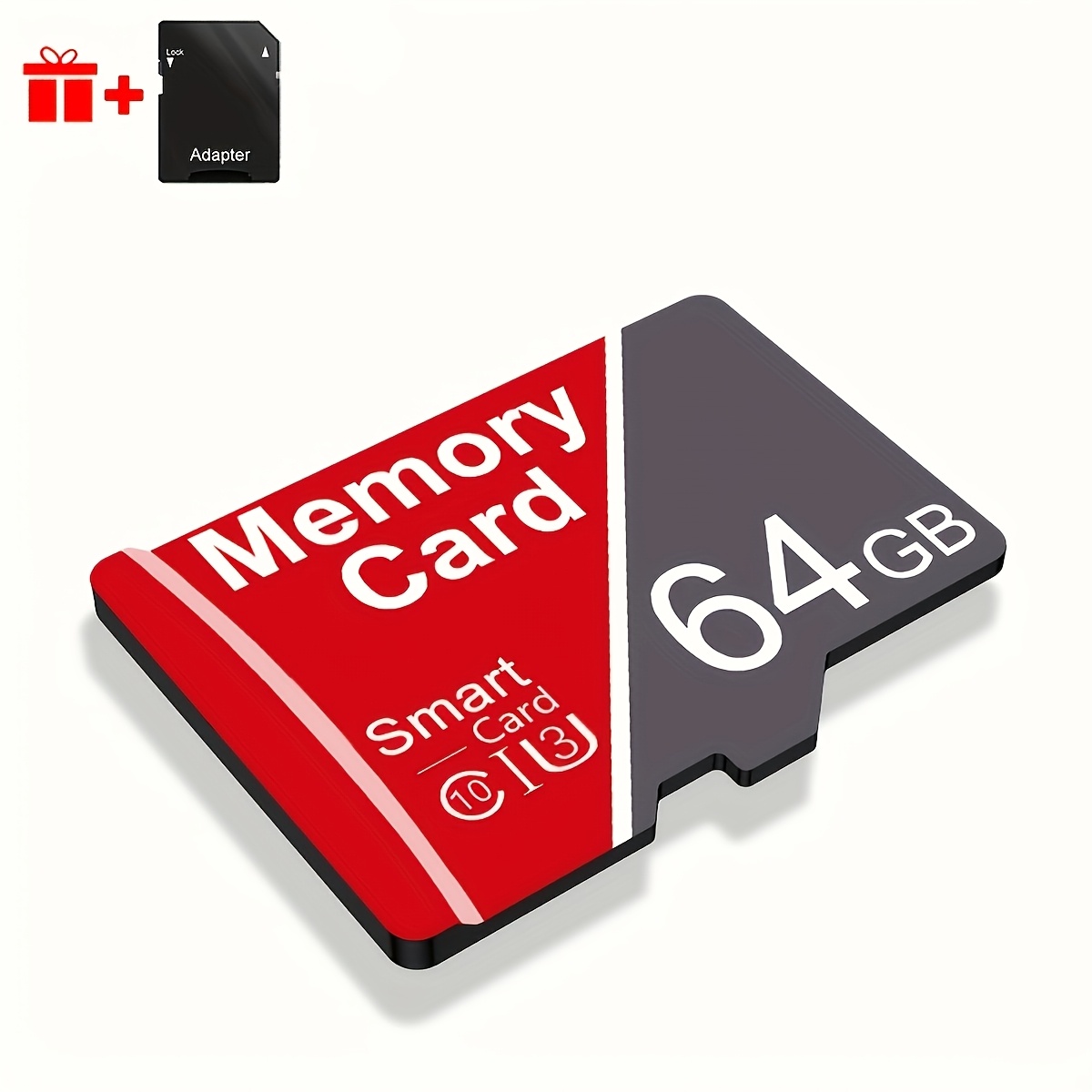 TEMU 1pc Memory Card 128gb 64gb 32gb 16gb With Card Reader And Adapter, High Speed Micro Tf Card, A1 C10 Memory Tf Card For Tablet/camera/mobile