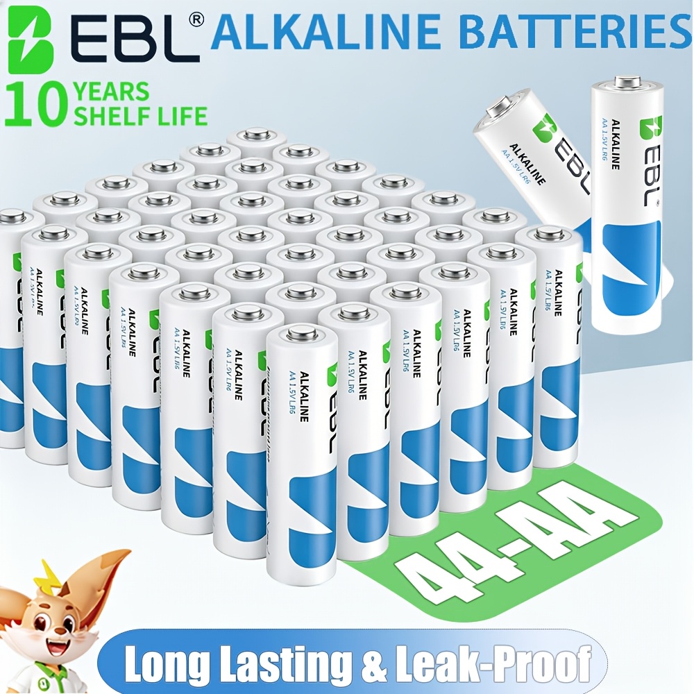 TEMU Ebl Aa Battery 44 Count, Batteries, Power, 1.5v High-quality Battery, Universal Fit For Electric Toys, Digital Cameras, Remote Controls, Alarm