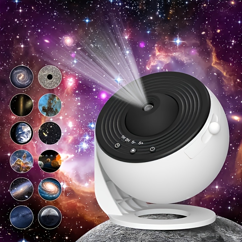 

1 For Projector With 360° , Star-shaped Projector, Nebula Ceiling Light, Valentine's Day Gift, With 12 Hd Movies For A Starry Bedroom