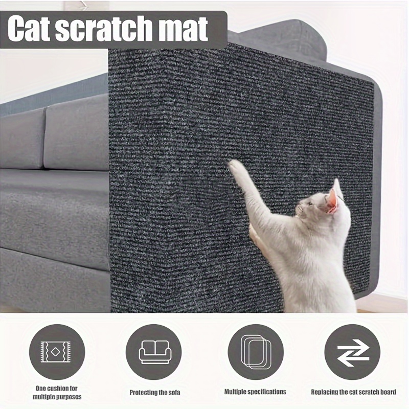 

Self-adhesive Cat Scratching Mat, Durable Polyester Cat Scratch Pad, Wall Furniture Protector For Cats, Wear-resistant And Breathable Cat Play Mat