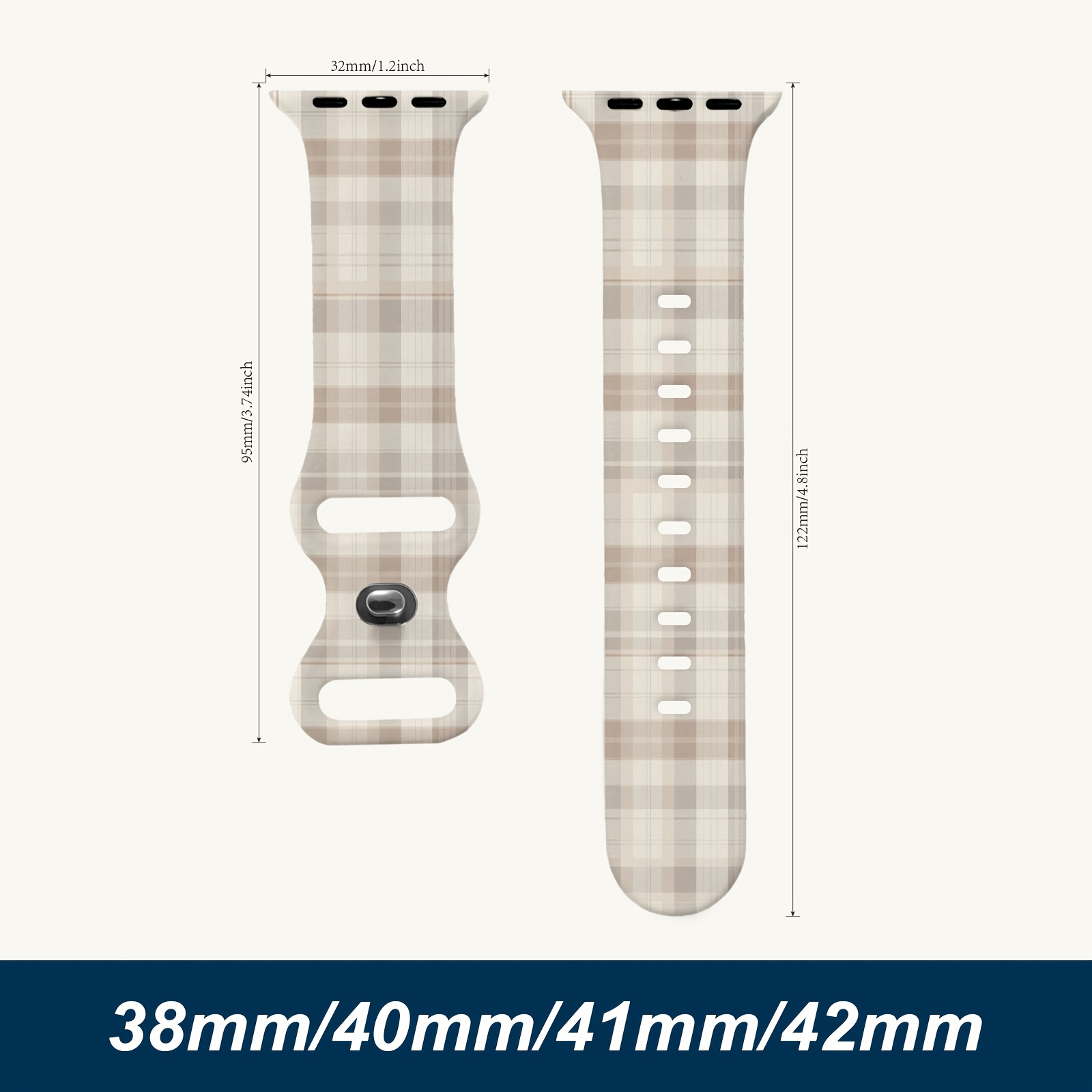 TEMU Correa de silicona compatible con Smartwatch Pattern SE1/2 para Apple Watch, correa de silicona para mujer, correa para Iwatch para