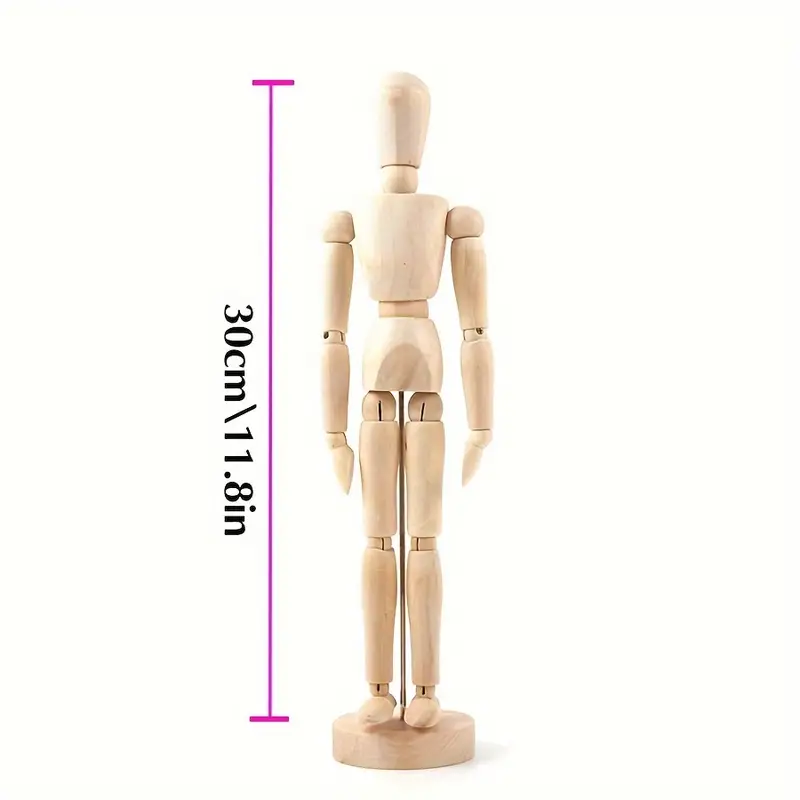 Wooden Hand Body Draw Action Toys Drawing Sketch - Temu