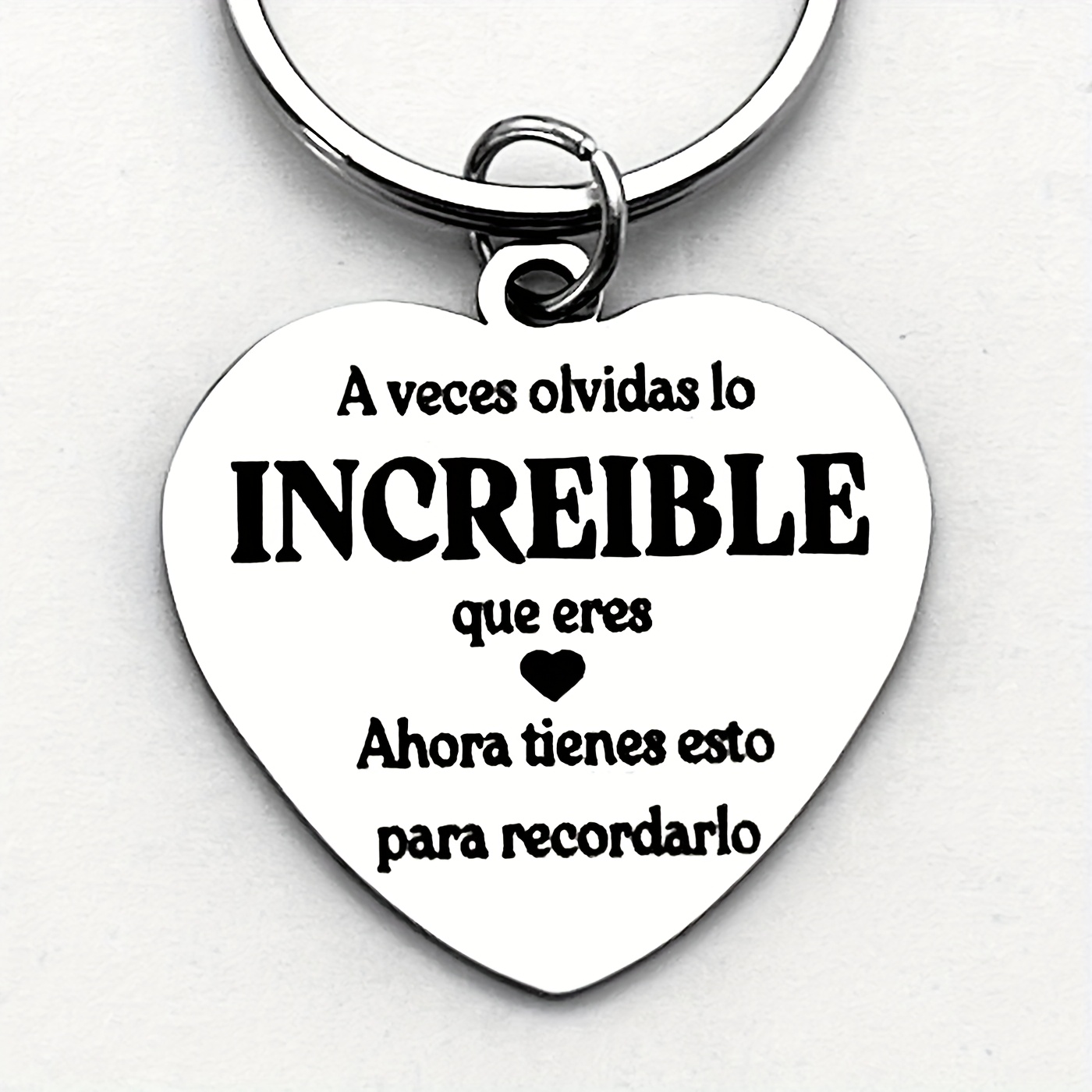 TEMU Llavero inspirador de acero inoxidable en español, regalo para , hija, dama, hombre, graduación, , regalo de , único, y fácil de regalar