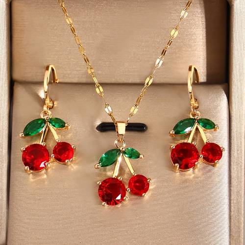 a set of necklace and earrings featuring exquisite designs light luxury elegant and fashionable jewelry accessories are perfect for gifting daily wear parties and