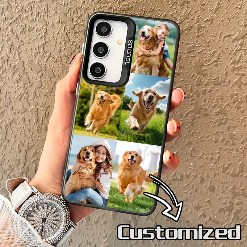 TEMU Phone Case - Diy Custom Phone Case For Galaxy S25 S24 S23 S22 S21 S20 Fe Edge, Silvery Personalized Photo Customization, Individual Picture