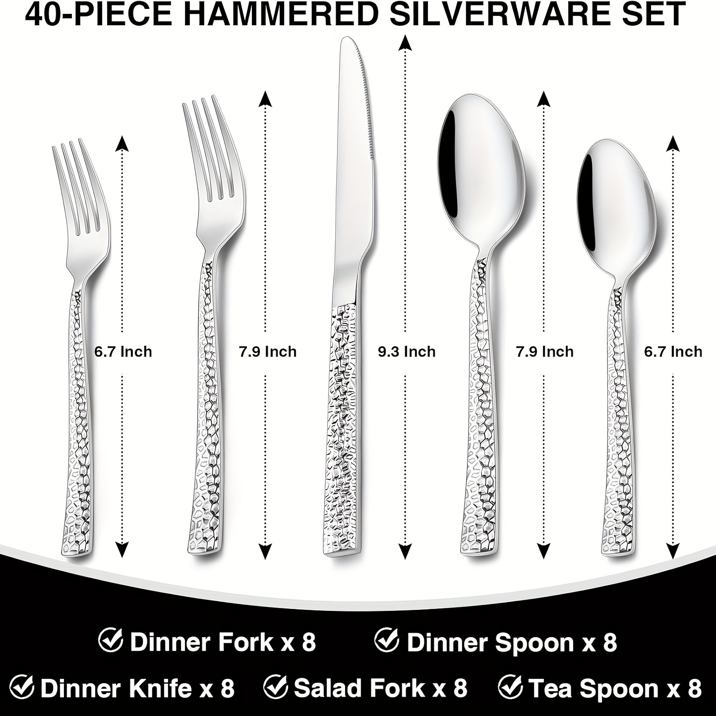  silverware set, 40- stainless square flatware set for 8- grade tableware cutlery set, utensil sets for  ,  , dishwasher safe, cutlery sets for dining, cutlery sets for dining table, cutlery, kitchen utensils, dining essentials, elegant flatware, modern cutlery, durable silverware, rustresistant cutlery, flatware collection, stainless steel silverware set, forks and spoons set,   stainless clearance, silverware set with organizer Product details 0