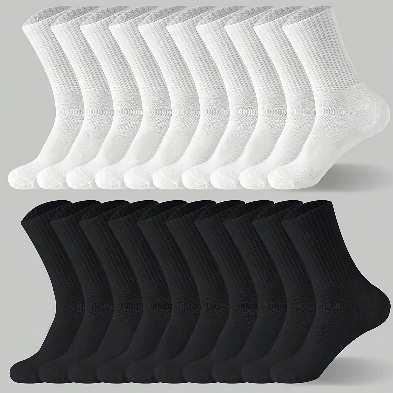 

5pairs Black & White Winter Socks For_yythkg