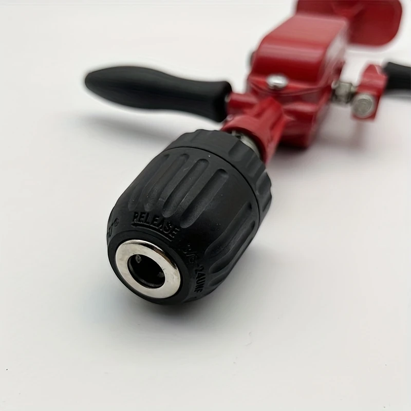 613531 hand crank mechanical drill 10 tapping machine with black rubber grips multifunctional punching tool for diy crafts carpentry and model making details 2