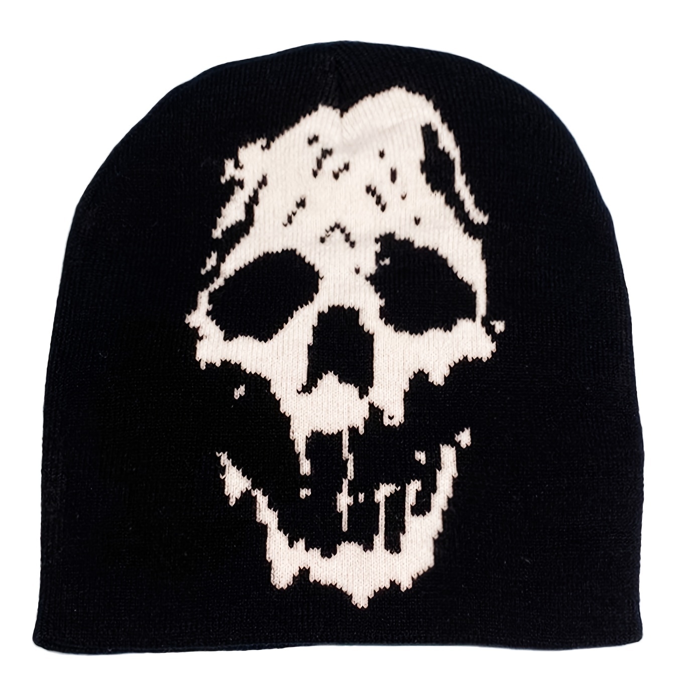 帽子 y2k skull design beanie Amazon.com: CORIRESHA Halloween Skeleton Pattern Beanie Y2k
