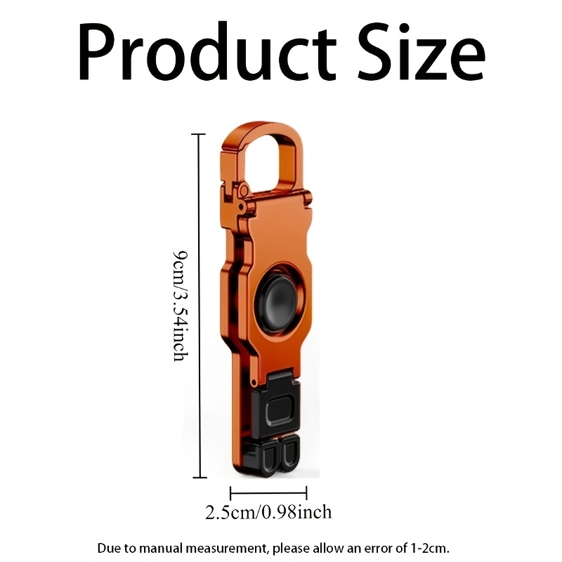 TEMU Multi-functional Fidget Spinner Phone Stand Keychain, 1pc Dual-hinge Foldable 360° Rotation Phone Grip, Ideal For Smartphone Video Watching And
