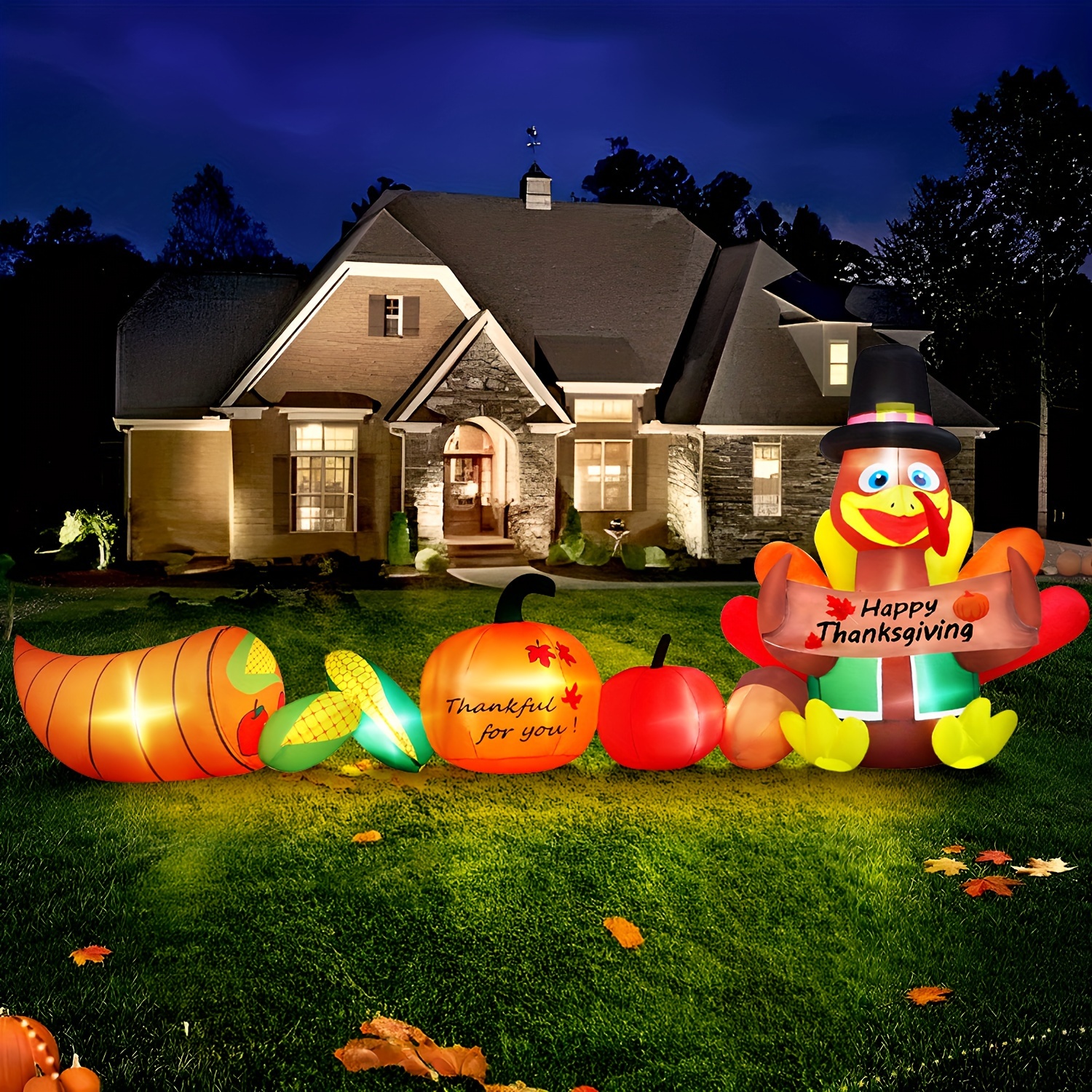 

12ft/3.6m Long Inflatables Turkey -in Leds Turkey Inflatable Decorations For Fall Decor Decor