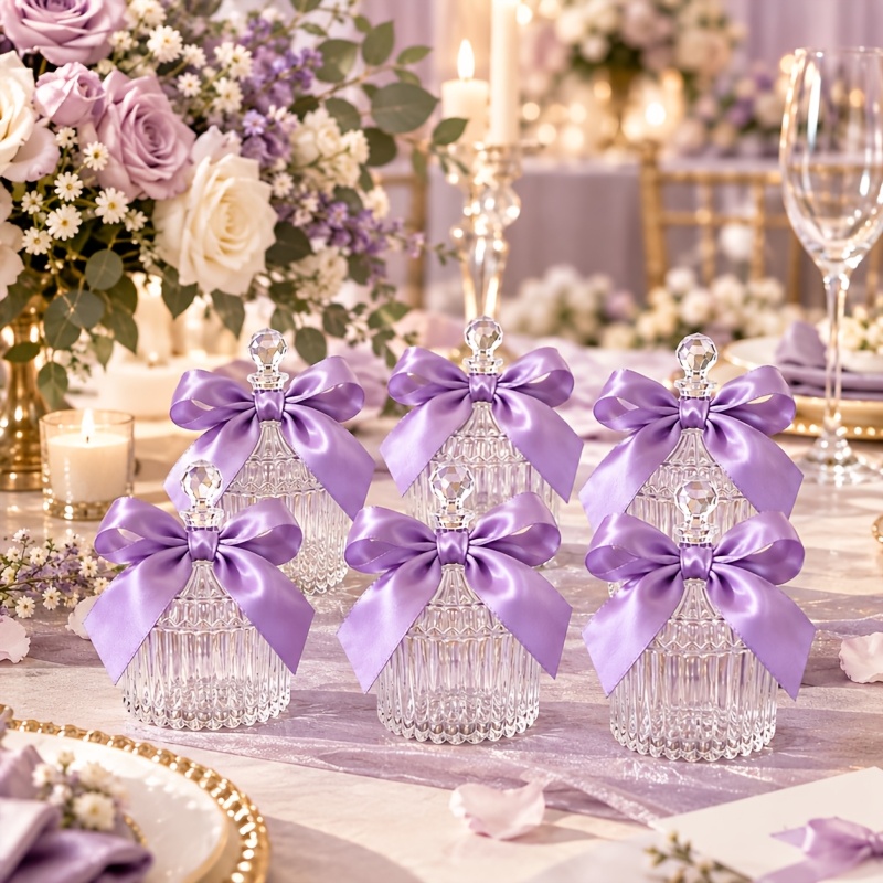 39pcs Purple Striped Transparent Lidded Jewelry Box Set