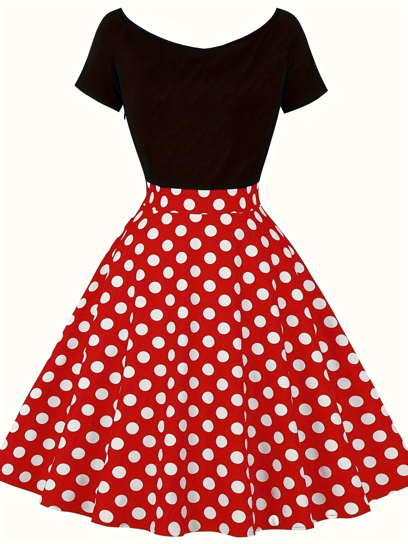 women retro 1950s color collision elegant retro - Temu