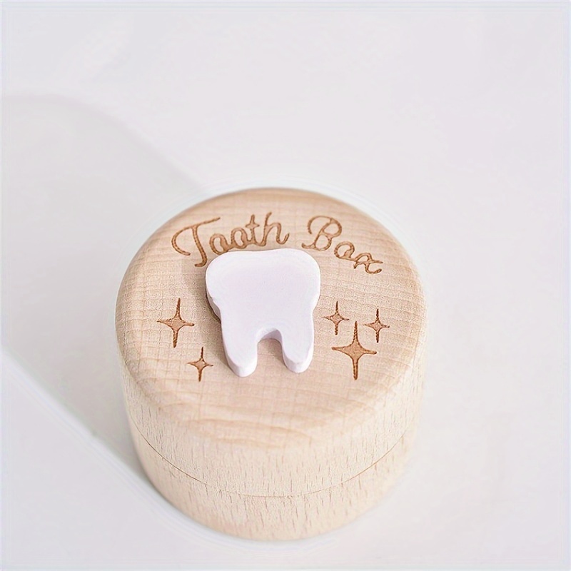 Image of Wooden Tooth Fairy Keepsake Box - Collecting Teeth & Fetal Hair, Ideal Birth Souvenir & Home Decor Gift