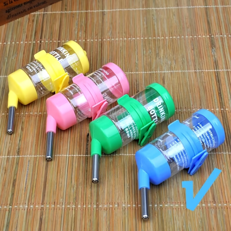 Pet Cage Water Bottle, Small Bottle, Hanging Hamster Water Bottle, Suitable For Rabbits, Guinea Pigs, Hedgehogs, Squirrels, Hamsters, Random Color