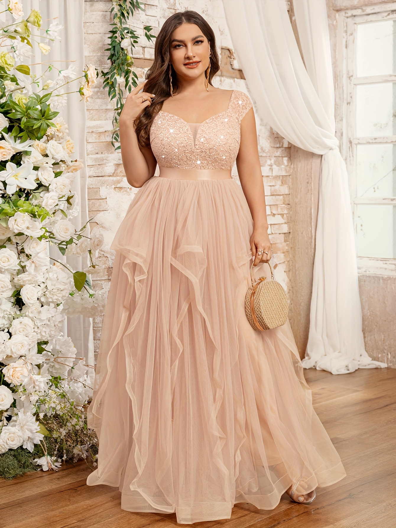 elegant summer dress for wedding Luxury heavy embroidery jacquard elegant White fairy summer long wedding guest dress