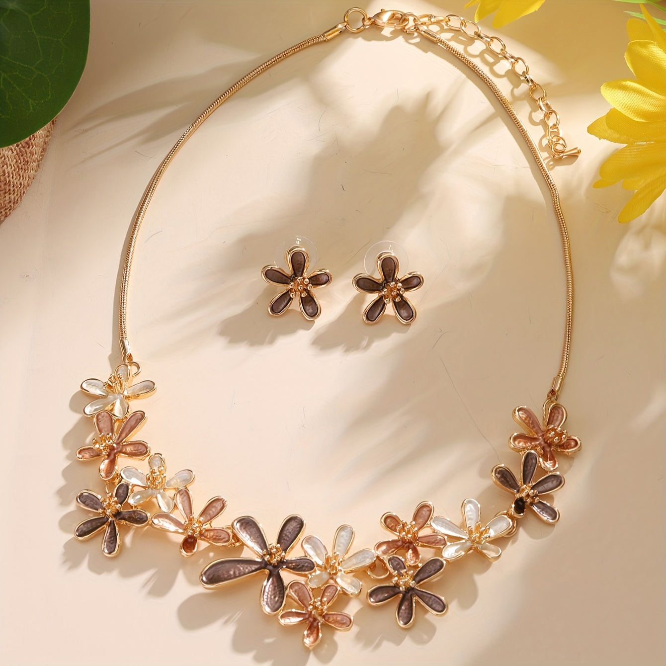 Boho Lucky Flower Jewelry Set for Women