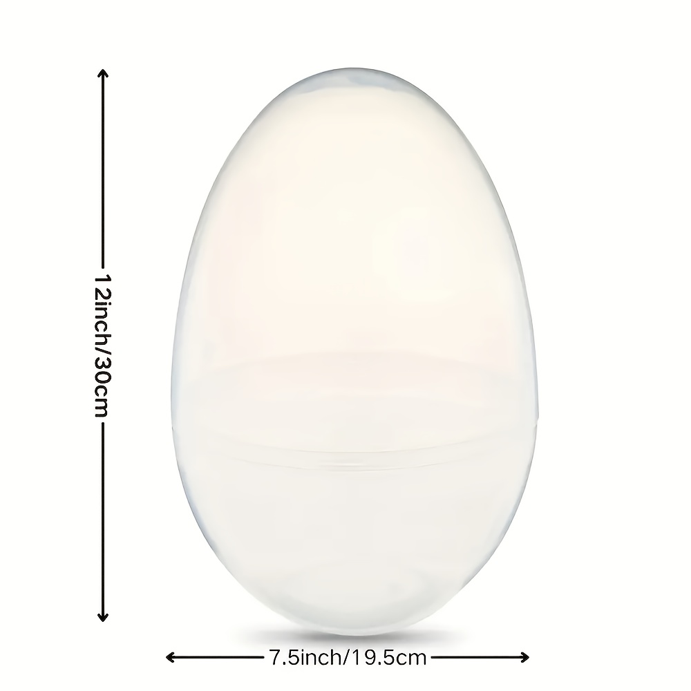 E-shop Geschenk für Sie/Ihn 30,48 cm Jumbo -Eier aus transparentem Kunststoff - Nachfüllbare Schatzsuche-Eier für Snacks, Süßigkeiten, Partygeschenke &