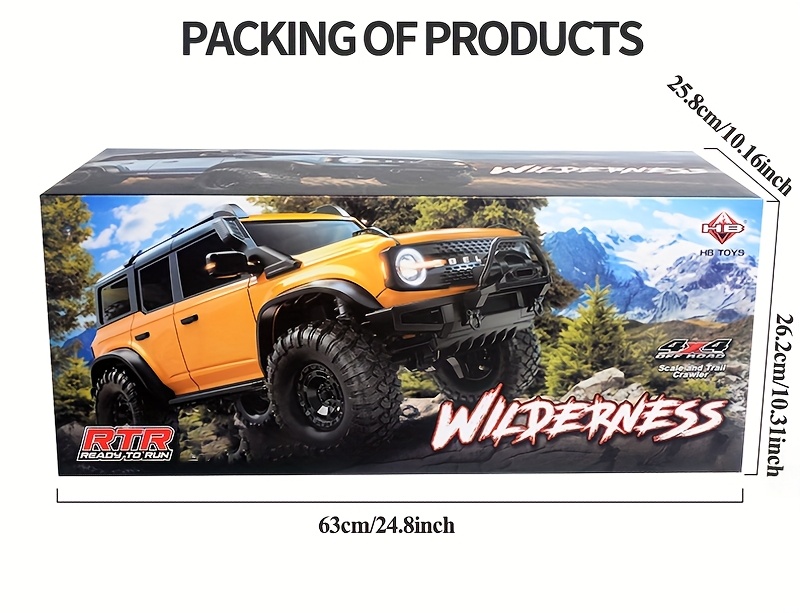 1/10 Scale RC Crawler with LED Lights & Winch - 4x4 Off-Road Remote Control Truck, High/Low Speed, RTR Rock Buggy with, Compatible with, for Adults &, Off-Road Racing - Ideal Gift for RC Car Enthusiasts, Outdoor Adventure, Aggressive Design, Sturdy Construction