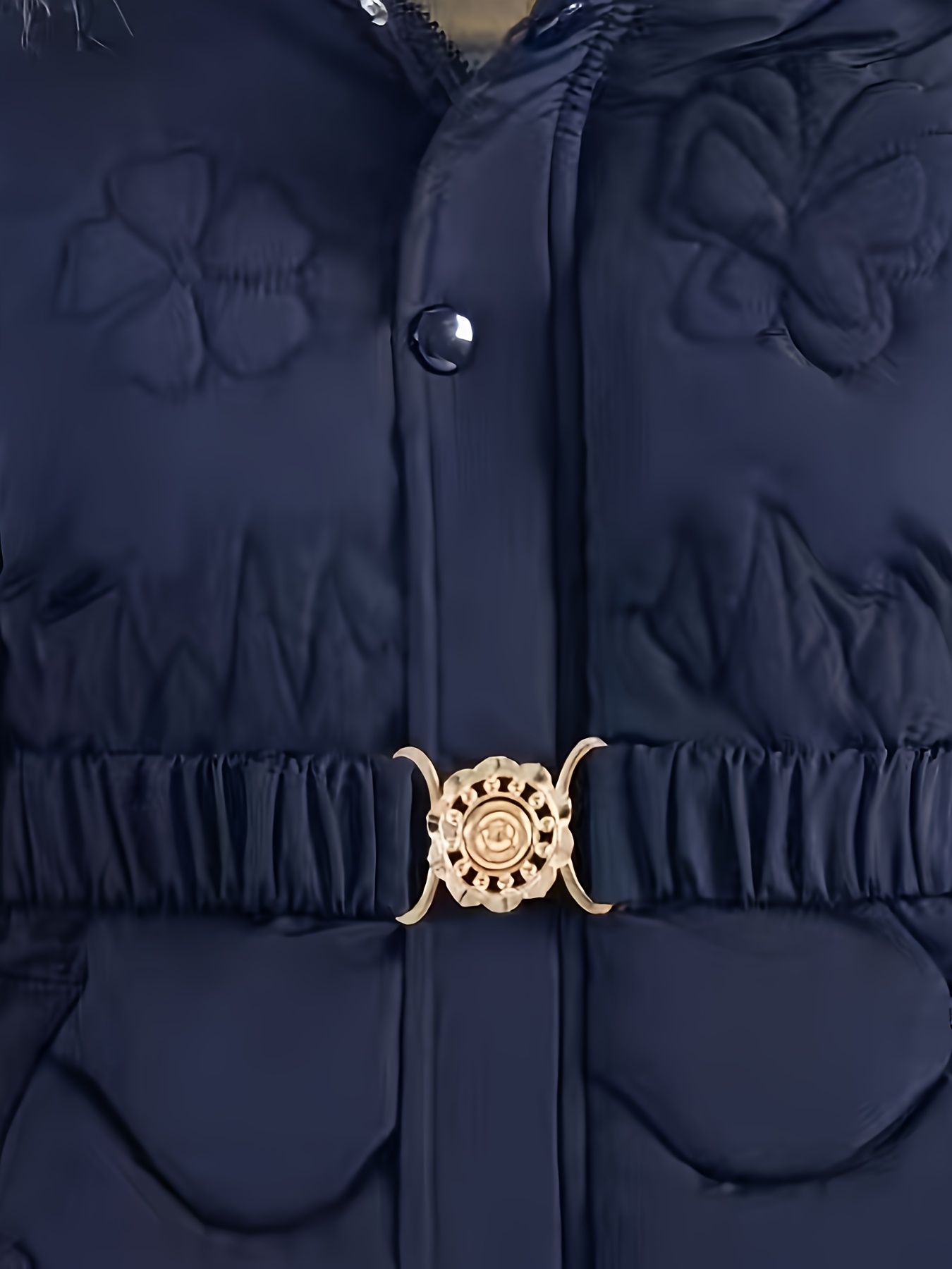 Girls' Stylish Thickened Padded Winter Jacket