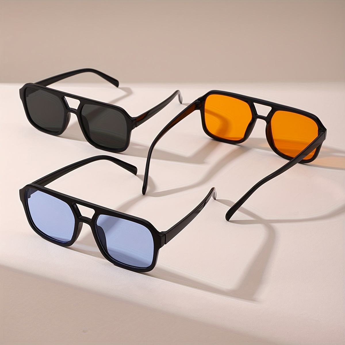 Double Beam Fashion Glasses For Women Men Anti Glare Sun Shades Glasses For Driving Beach Travel