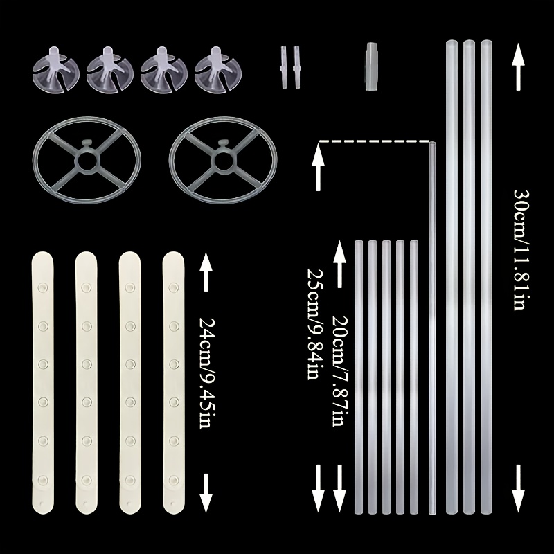 TEMU 1 Set Balloon Holder Kit, Plastic Balloon Clips, Balloon Stand Set For Wedding, Birthday, Mother's Day Party Decoration (balloons Not Included)