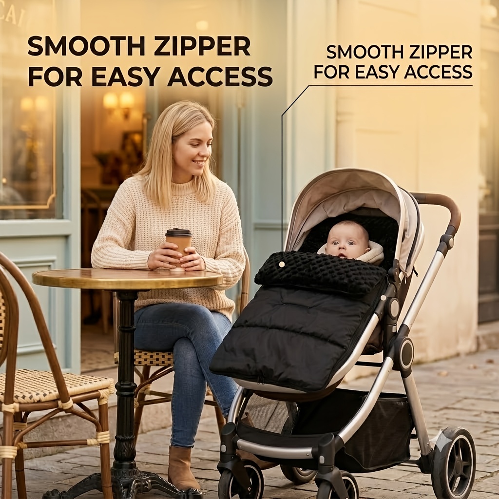 Windproof Thermal Seat Cushion for Strollers, Double-Layer Fabric