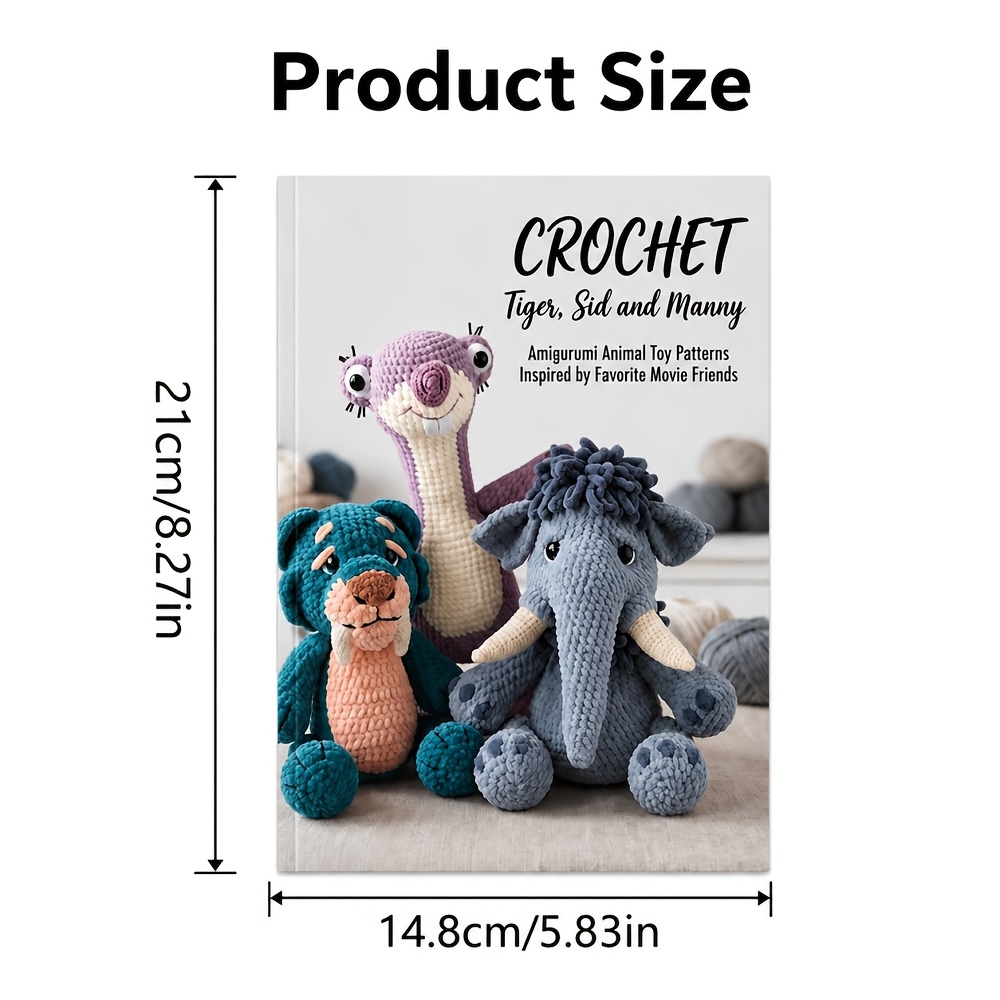 TEMU Tiger, Sid And Crochet Patterns With Detailed Instructions, Beginner Friendly Crochet Tutorials, Diy Handcraft Pattern Ideal For Crochet