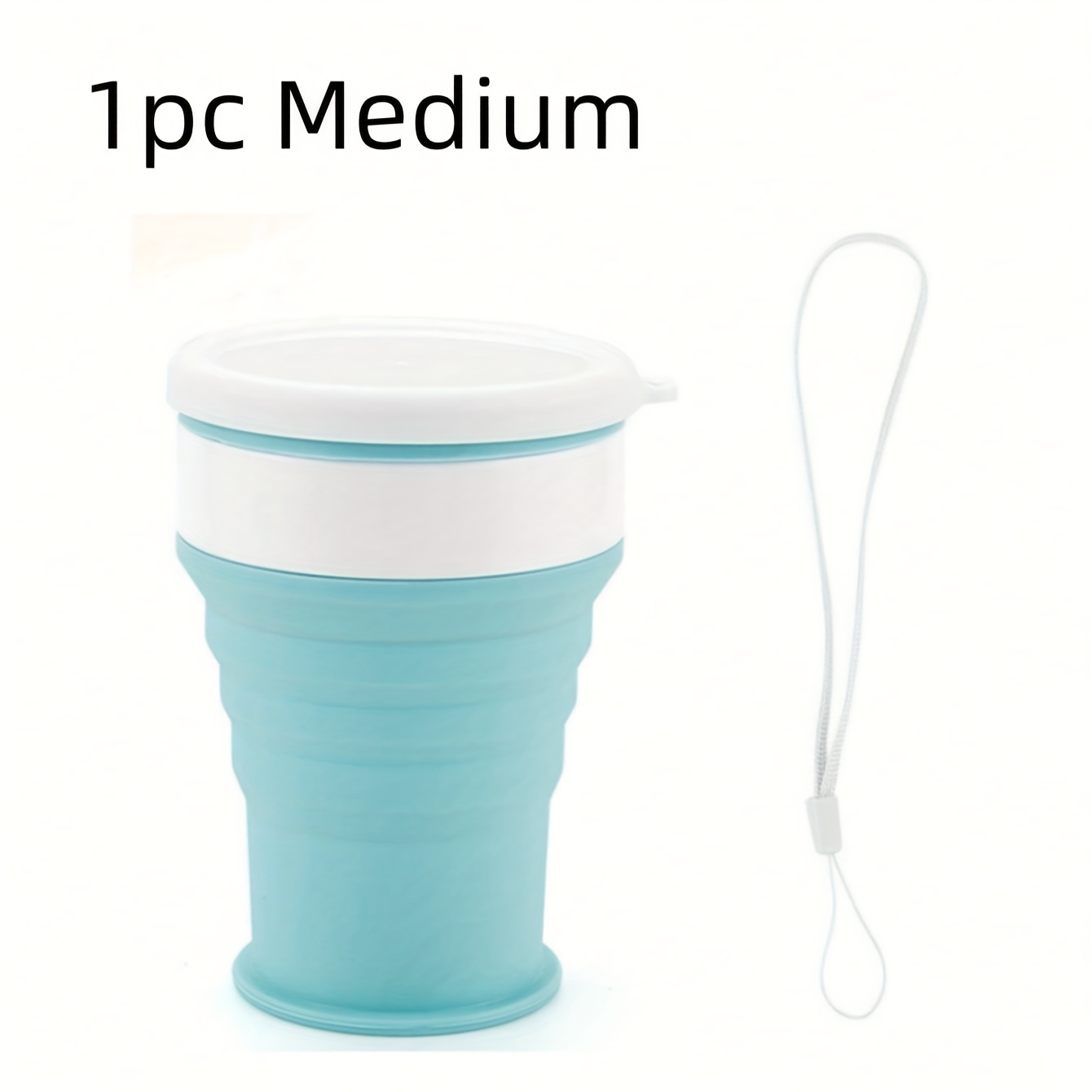 Image of 1 Silicone Travel Folding Cup | 200ml Portable Camping Cup, Leakproof For Outdoor Hiking, Suitable For Hot And Cold Beverages