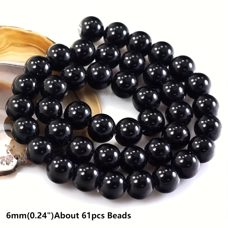 Image of Aaa Grade Black Synthetic Artificial Crystal Beads - Loose Spacer Beads For Making, Ideal Gift For Valentine's Day Mother's Day Birthday