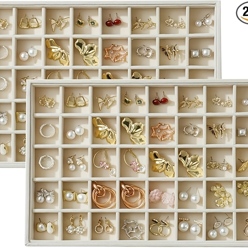 TEMU Jewelry Tray, Jewelry Drawer Organizer, Jewelry Storage Box, And Stackable Jewelry Tray, Suitable For Earrings